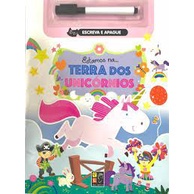 Livro Escreva e Apague ESTAMOS NA TERRA DOS UNICORNIOS