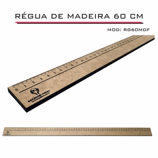 Régua 60 cm Madeira Modelagem Estilista Corte Costura Fenix em Oferta na Shopee