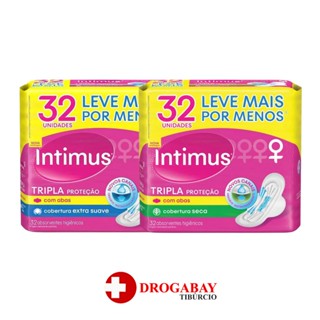 Absorvente Intimus Gel Tripla Proteção C/32 SECA/SUAVE em Oferta na Shopee