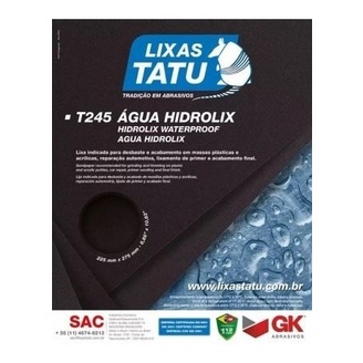 Lixa D´Água Tatu Hidrolix Grão 240