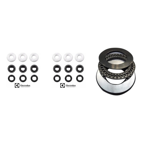 2 Kit Vedação + 1 Rolamento Axial Electrolux Ews10 Uws10
