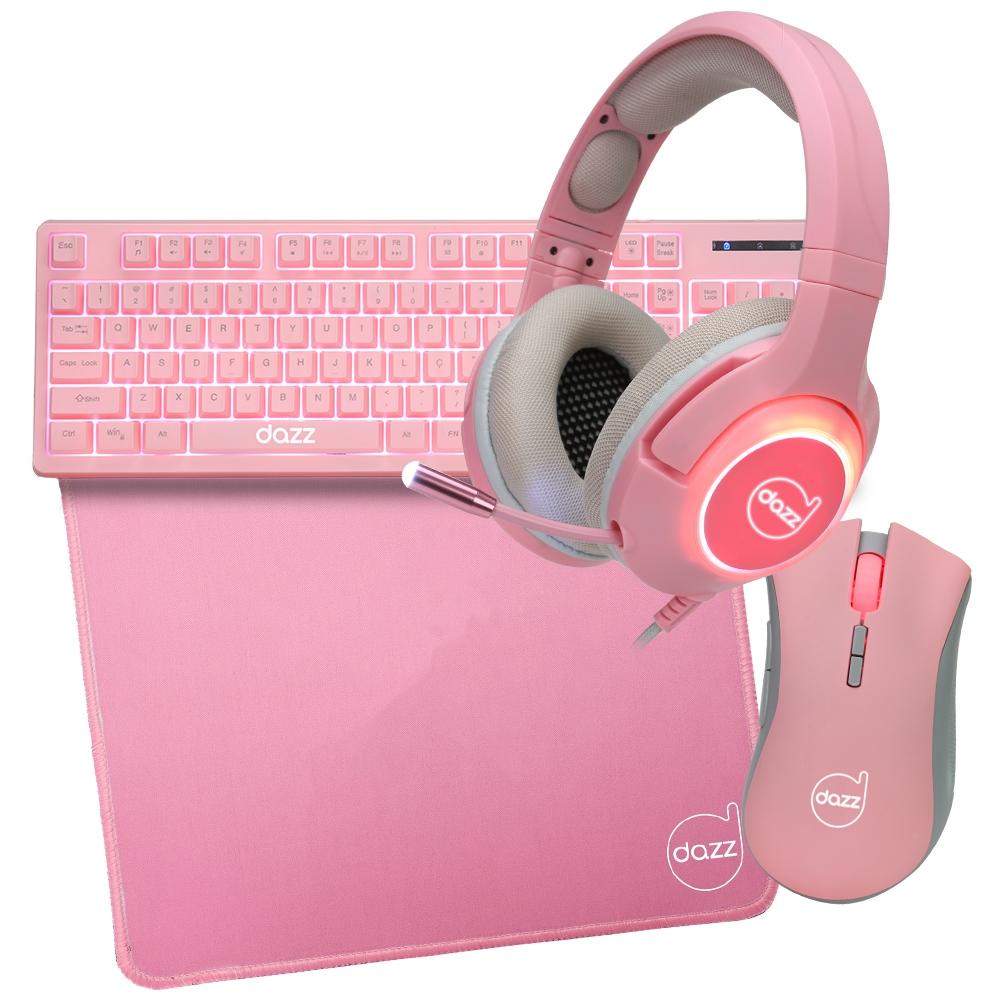 Kit Gamer Dazz Série M 4 em 1 Kit Gamer Rosa | Shopee Brasil