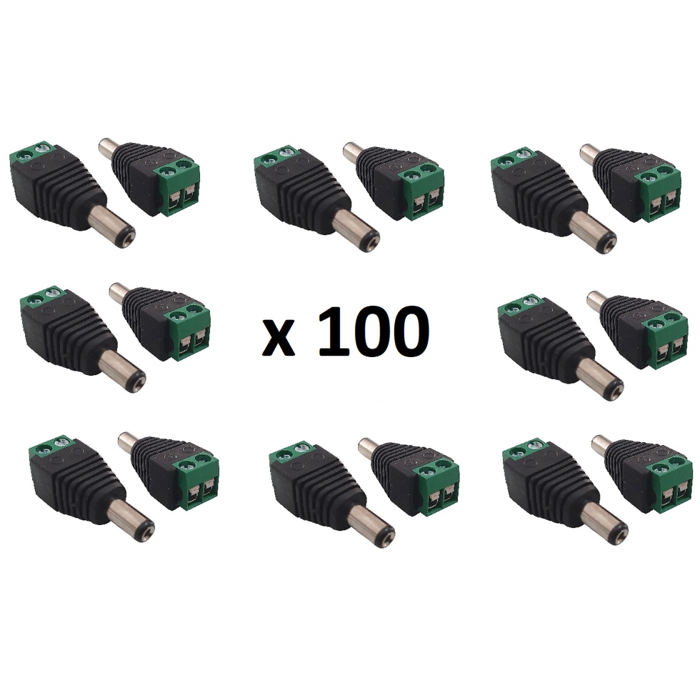 CONECTOR P4 BORNE MACHO - A9 KIT COM 100 UNIDADES, Conector usado para ligar a alimentação das câmeras. , É indicado para instalações organizadas e de fácil manutenção. Pode ser usado em conjunto com o Conector P4 Fêmea.