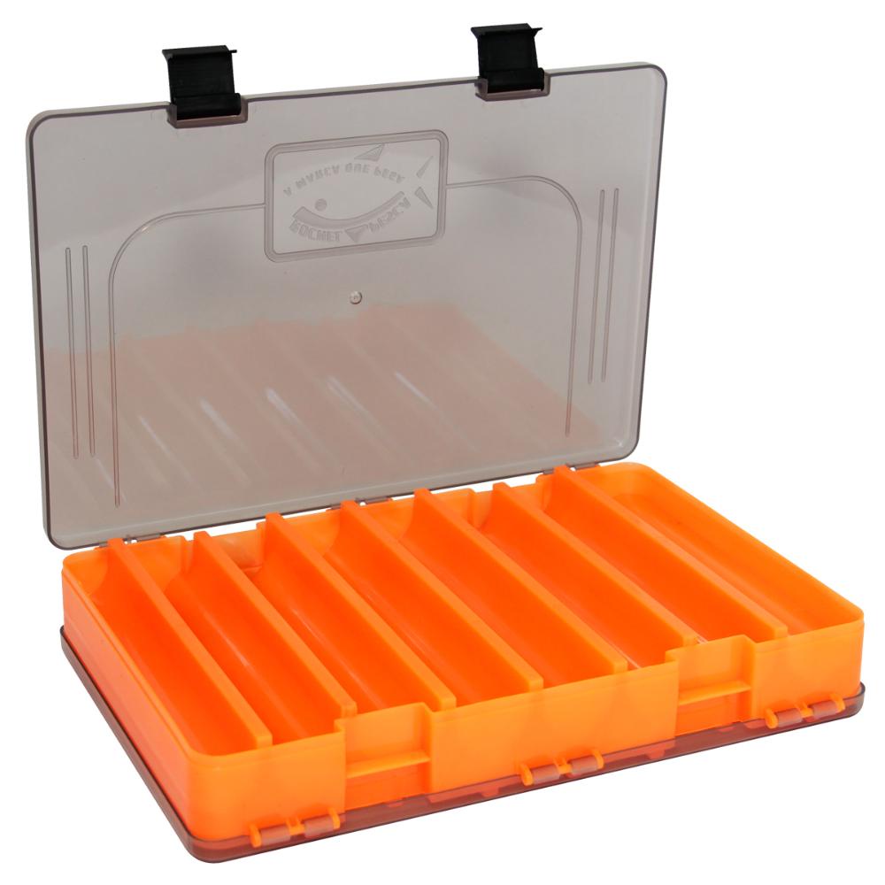 Estojo de Pesca Duplo XB107 Laranja com Tampa Fluor Fumê - Rochel Pesca em Oferta na Shopee