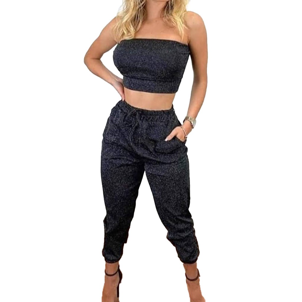 calça jogger feminina brilhosa