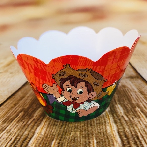 KIT Wrappers Saia Para Cupcake Doces Festa TEMA FESTA JUNINA 61.2// em Oferta na Shopee
