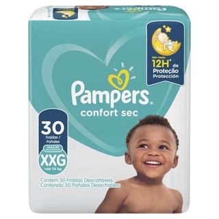 Fralda Pampers Confort Sec Mega XXG com 30 unidades