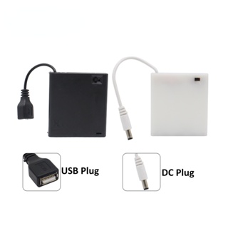 4X AA USB/DC Caixa De Bateria De Energia Para Luzes De Tira LED Caso De Armazenamento Titular LR6 Recipiente Com Cabos D em Oferta na Shopee