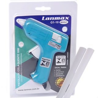 Pistola Cola Quente 10W Bico Fino Bivolt + 2 Bastões de Cola Quente Fino em Oferta na Shopee