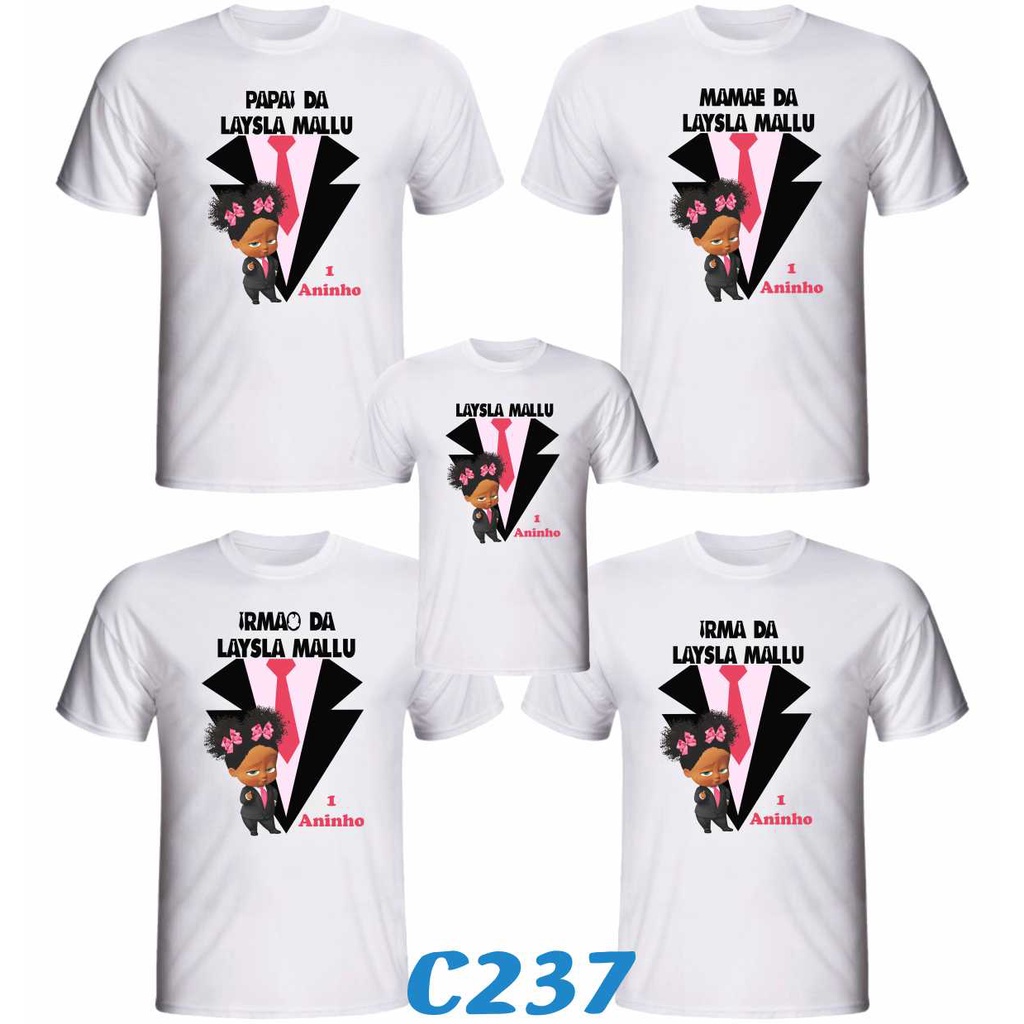 Kit 7 Camisetas Personalizada A Poderosa Chefinha para aniversário ou festa temática