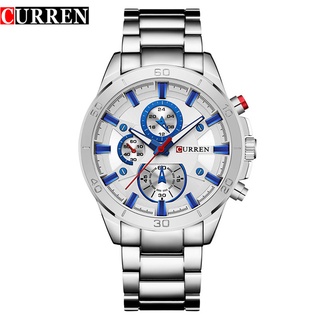 CURREN Fashion Full Stainless Steel Mens Watch Top Brand Casual  Analog Sport Quartz waterproof 8275X em Oferta na Shopee