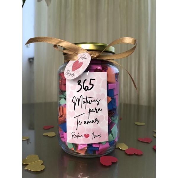 Pote Motivos para te amar - Presente para Namorados / amiga / família