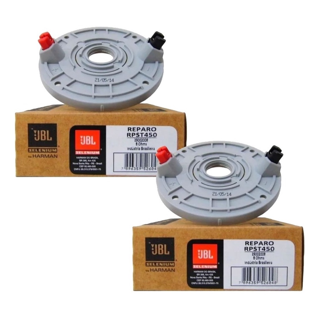 Kit 2 Reparos Originais Super Tweeter JBL Selenium ST450 - 300 Watts RMS