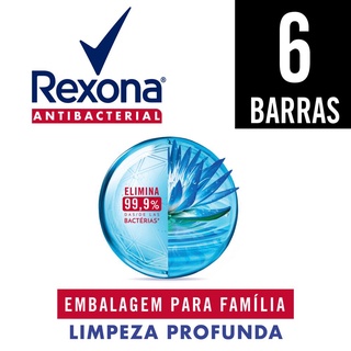 Pack Sabonete em Barra Rexona Limpeza Profunda 6 unidades 84g