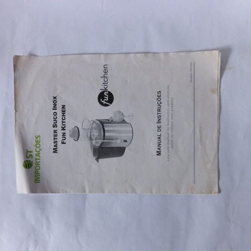 Manual de instruções Master suco inox usado