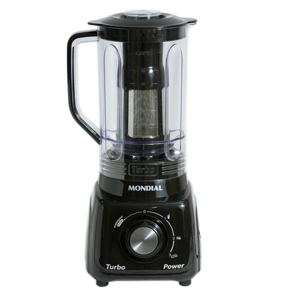 Detalhes do Liquidificador com Filtro Mondial L-99-FB 500W 2.2L Preto 127V