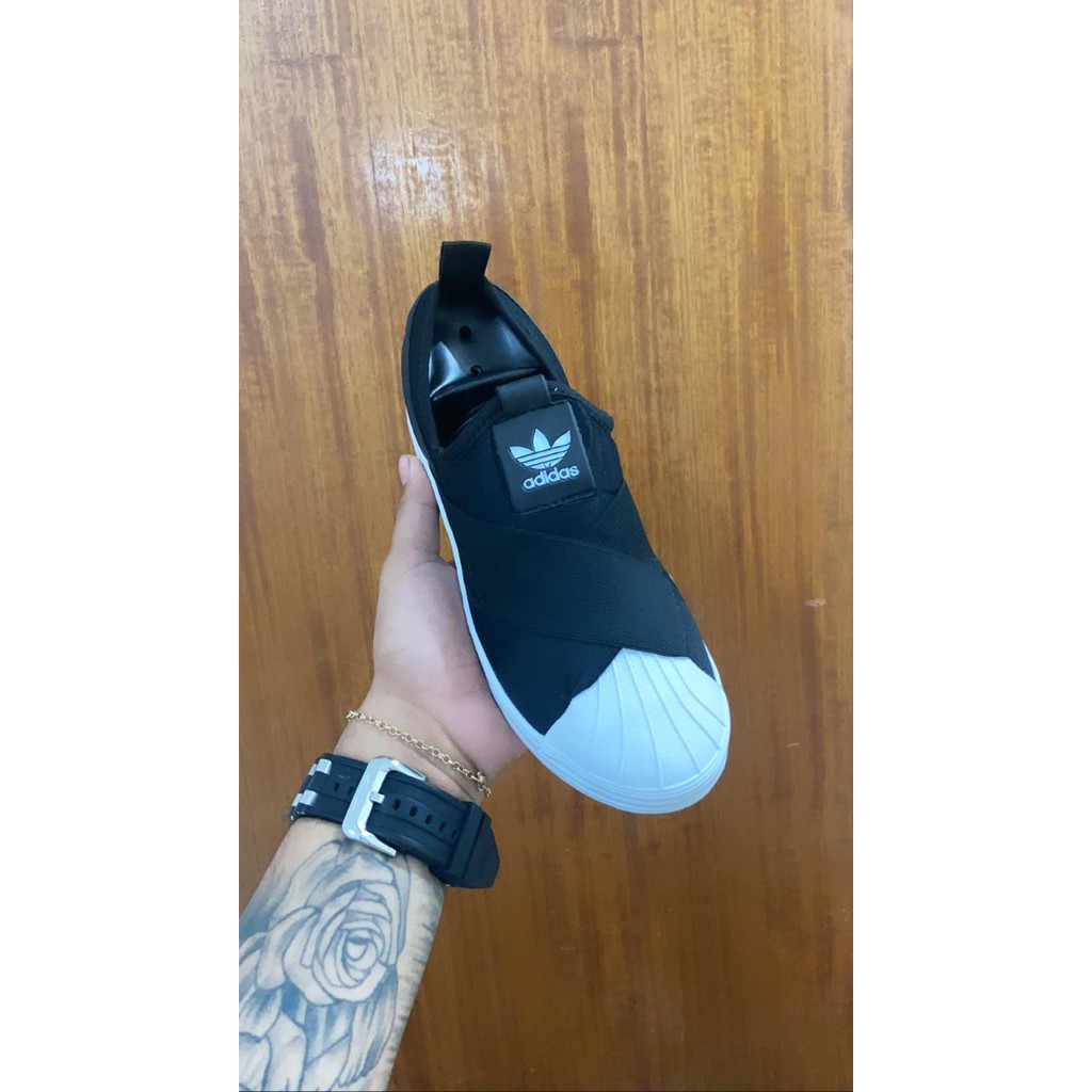 tenis adidas feminino slip on preto original na caixa