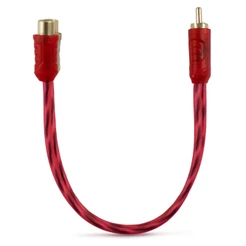 Cabo Rca Automotivo Cristal Matte E-tech 20 Cm Y 2 Fêmeas 1 Macho Flexível Conectores Alta Pressão Banhados Ouro 2F 1M