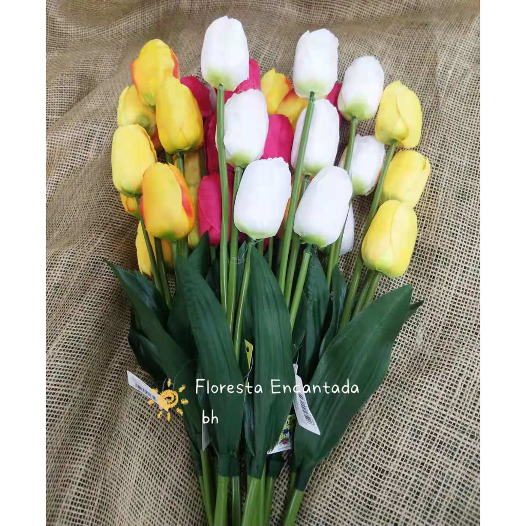 3 Tulipa Flor Artificial Bud Flor Festa De Aniversário De Casamento  Decoração De Casa Flor Falsificada Rosa Claro | Shopee Brasil