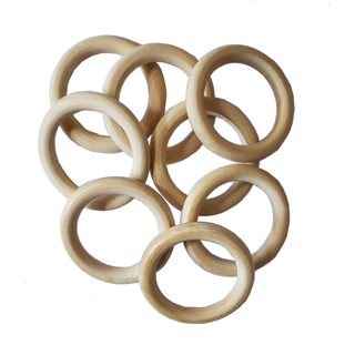 Argola Madeira Marfim Natural - 70 mm artesanato Macramê PCT C/10-20-30 UNID. em Oferta na Shopee