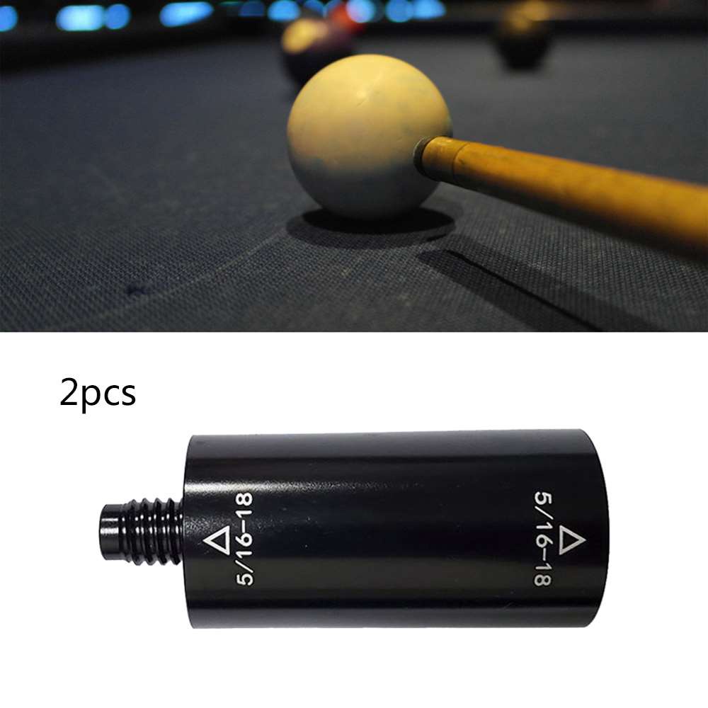 2 lot Pool Cue Extension Shaft Premium Mid Extender Rod Extend Joint Connect Rod 