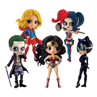 Crianças Brinquedos Q posket Harley Quinn Joker Superhero PVC Action Figure Anime Figurinhas Colecionáveis Bonecas