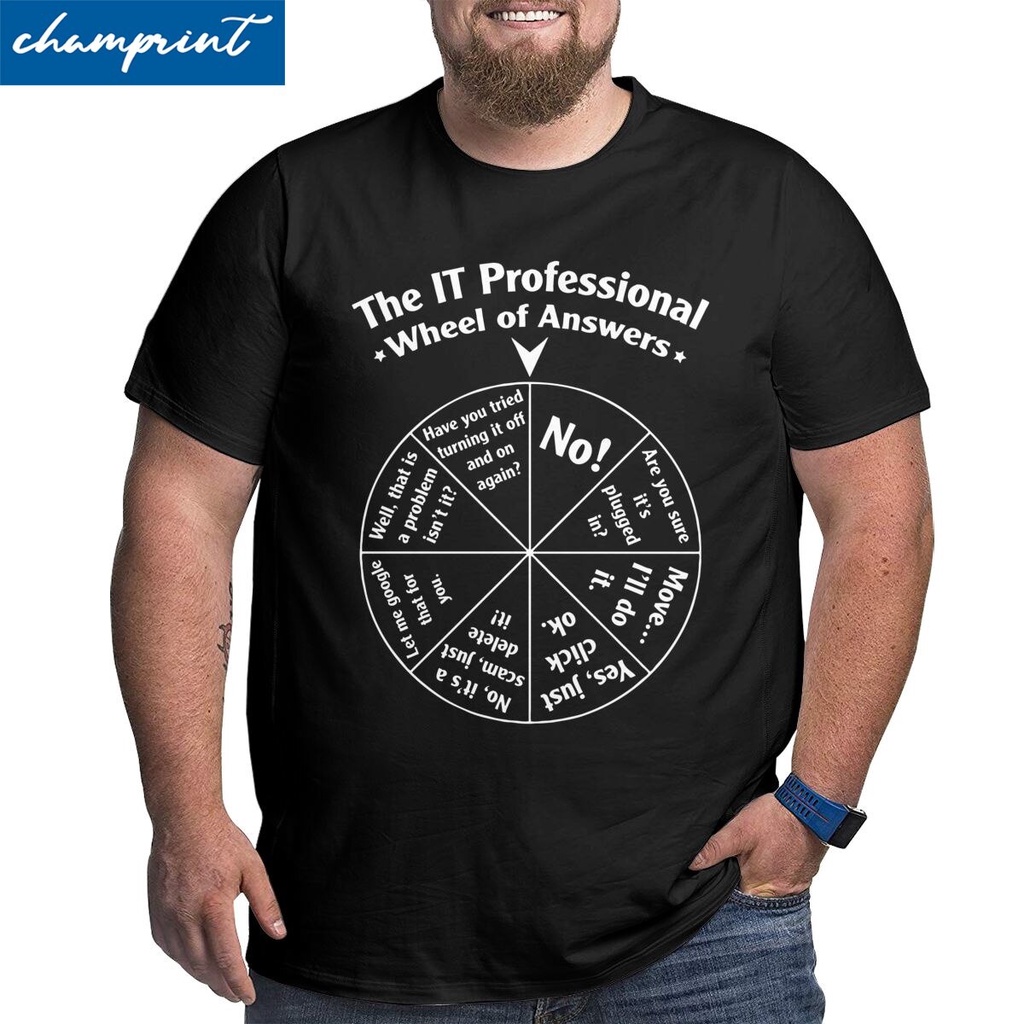 The It Professional Wheel Of Answers T Shirts Men'S Programmer Software Engineer T-Shirt B