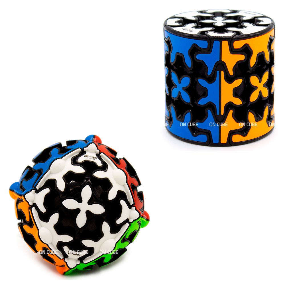 Cubo Mágico Gear Cilindro + Gear Ball Qiyi (2 cubos)