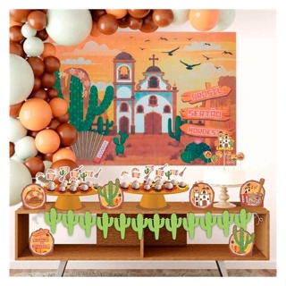 Decoração Aniversário Festa Junina Cangaço Maria Bonita e Cangaceiro com Cactos Kit Completo em Oferta na Shopee