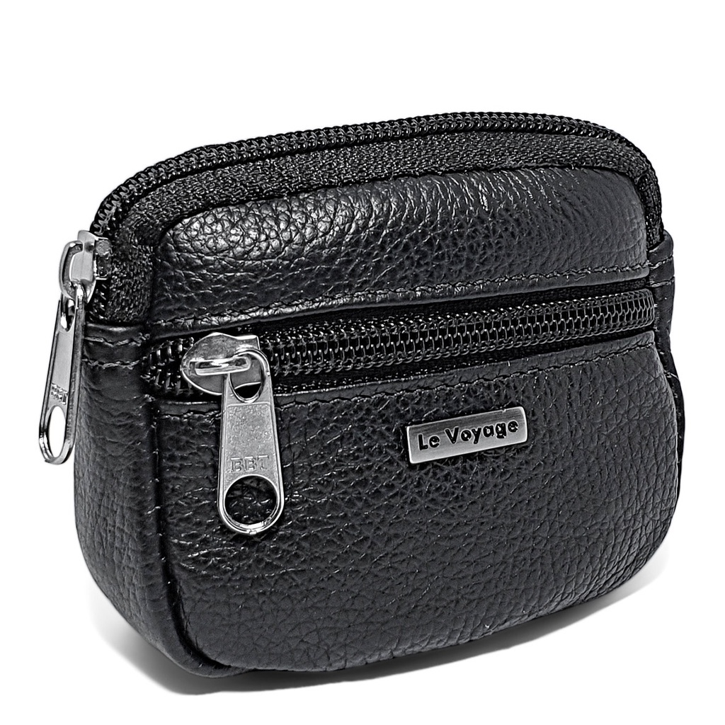 Porta Níquel Moedas Pequeno De Couro Legítimo Le Voyage Espaçoso em Oferta na Shopee