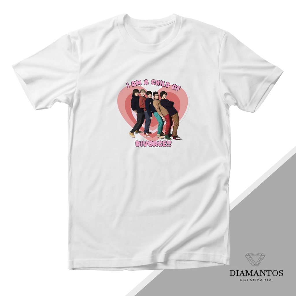 Camiseta One Direction Child of divorce unissex e babylook MALHA COM ELASTANO — imagem 2 de 2