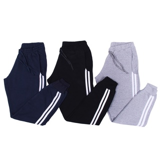 Kit 3 Calças Feminina Jogger com Listra na Lateral