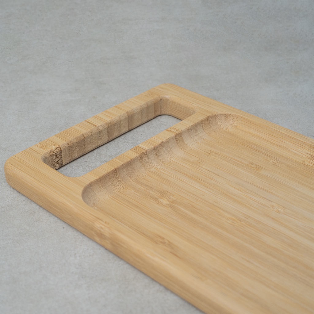 Detalhes do Bandeja Retangular Em Bambu 30cm - Oikos