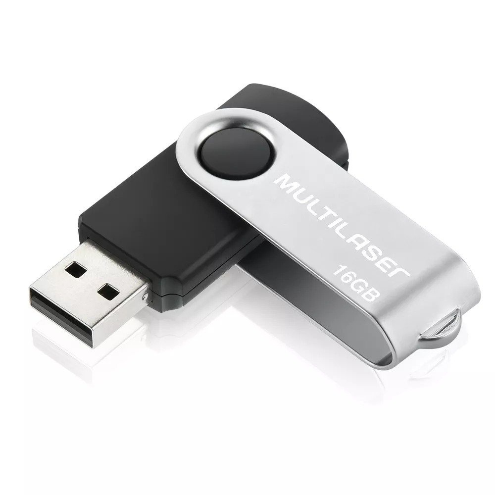 Pendrive Multilaser Twist 16gb Preto - Pd588