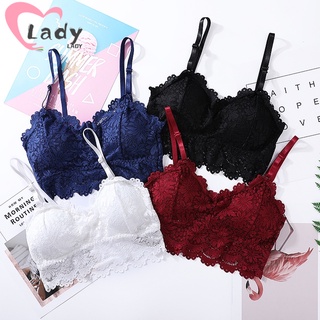 LADY Soutien De Renda Feminino Com Bojo Sem Aro