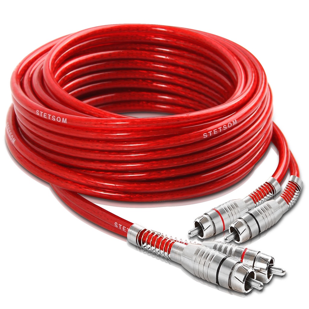 Cabo Rca 5 Metros Blindado Stetsom Prata Original Alta Qualidade De Som E Vídeo Automotivo Profissional em Oferta na Shopee