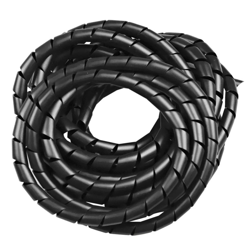 Organizador Cabos Spiral Tube 1/2 Pol Preto Polietileno 2M - Home & Living