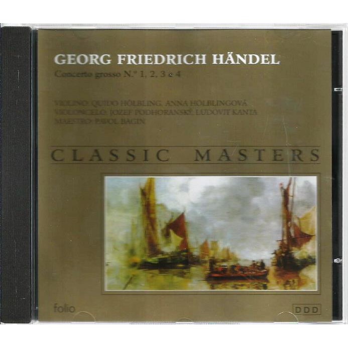 1095 Mcd- Cd Original 1997- Classic Master- Georg Friedrich Handel- Conserto Grosso Nº. 1. 2. 3 e 4