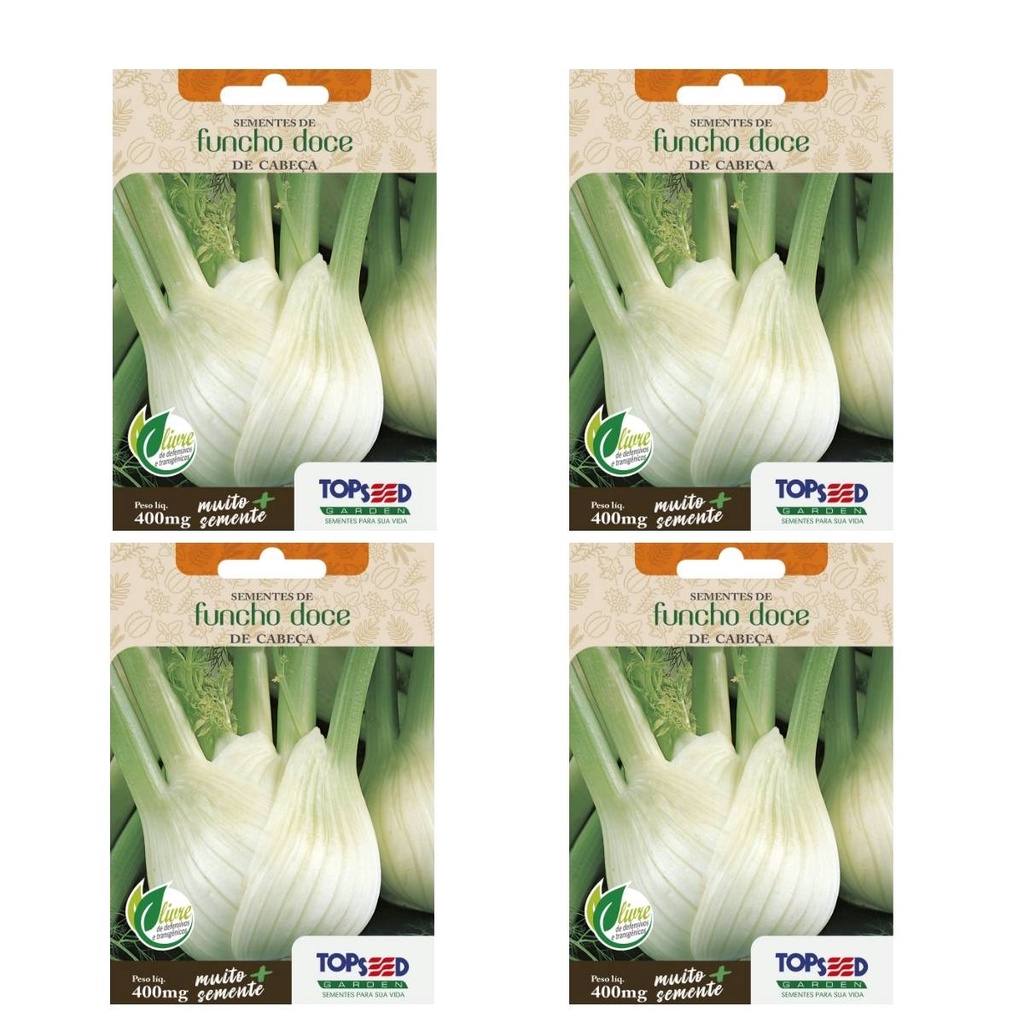 4X Sementes Funcho Doce de Cabeça (Erva-Doce) TOPSEED