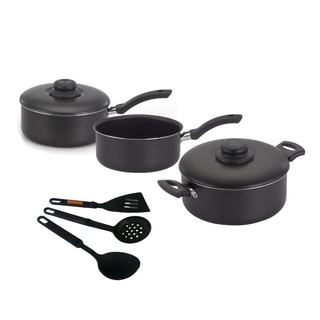Conjunto de Panelas Black Alumínio Nacional 6 peças