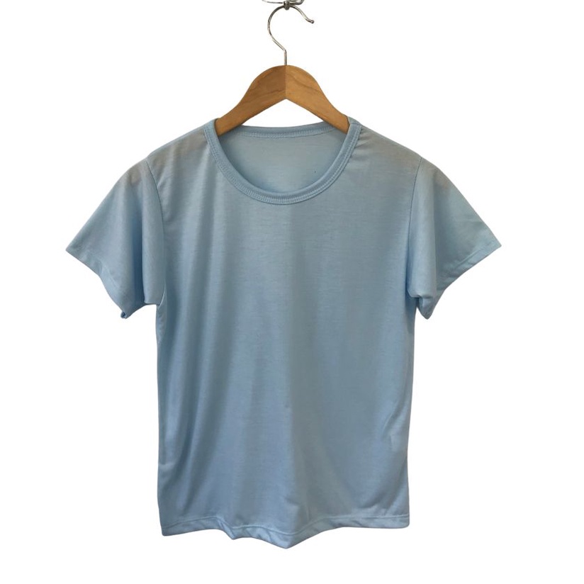 Camisa Infantil AZUL 100% poliéster para sublimar