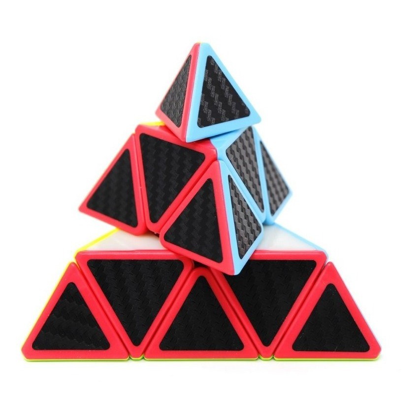 Cubo Mágico Pirâmide Pyraminx Profissional Qiming Carbon em Oferta na Shopee