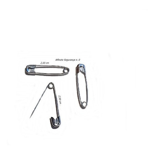 Alfinete De Segurança - Número 0 - Pacote Contém 100 Unidades