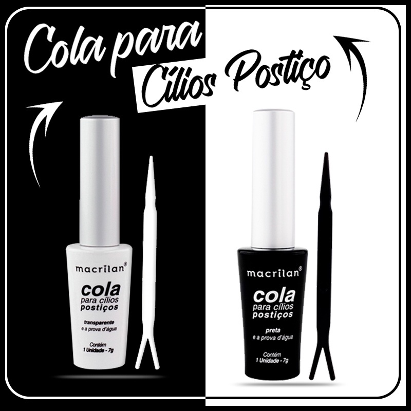 Cola Para Cílios Postiços á Prova D' Água - Macrilan em Oferta na Shopee