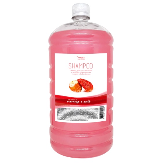SHAMPOO MORANGO e AVELÃ ( 2 LITROS ) - YANTRA COSMÉTICOS -