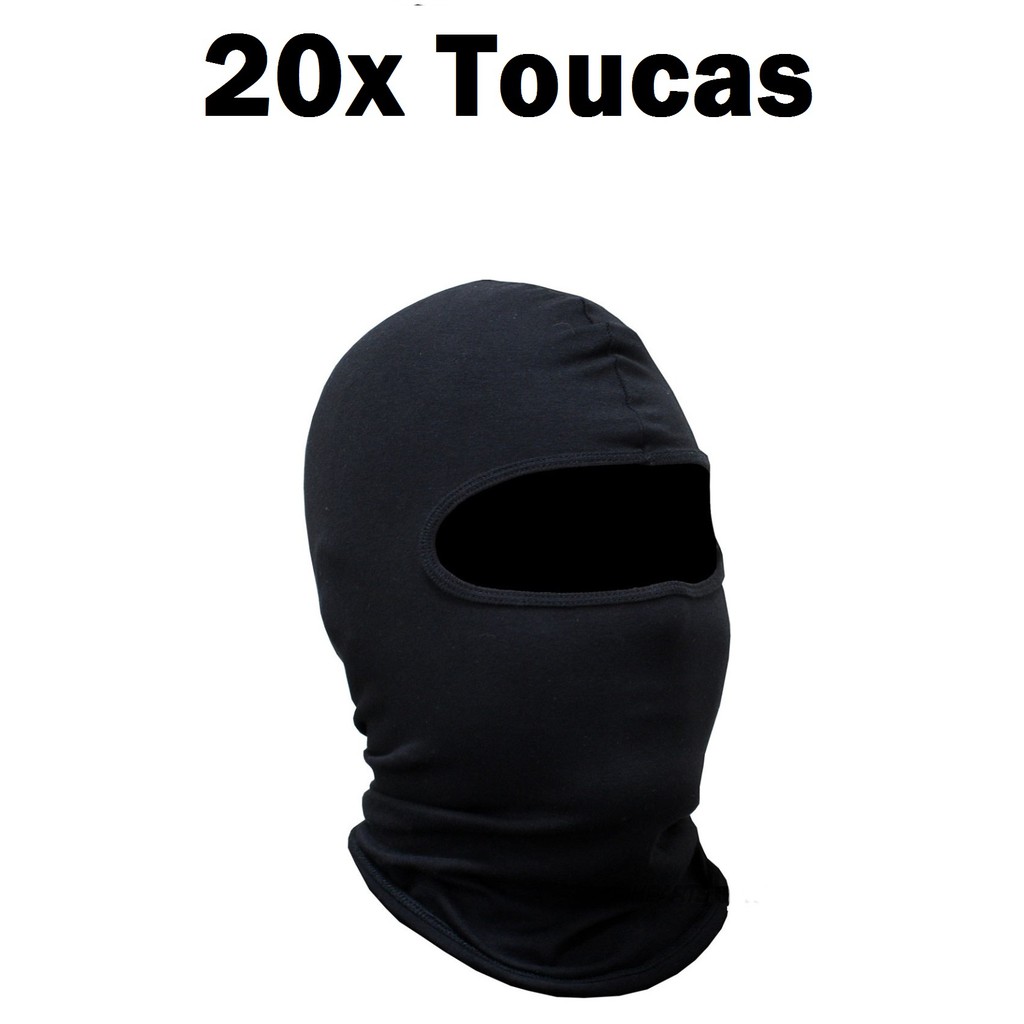 Kit 20 Touca Ninja Balaclava Frio Inverno Moto Motoboy Uv+50