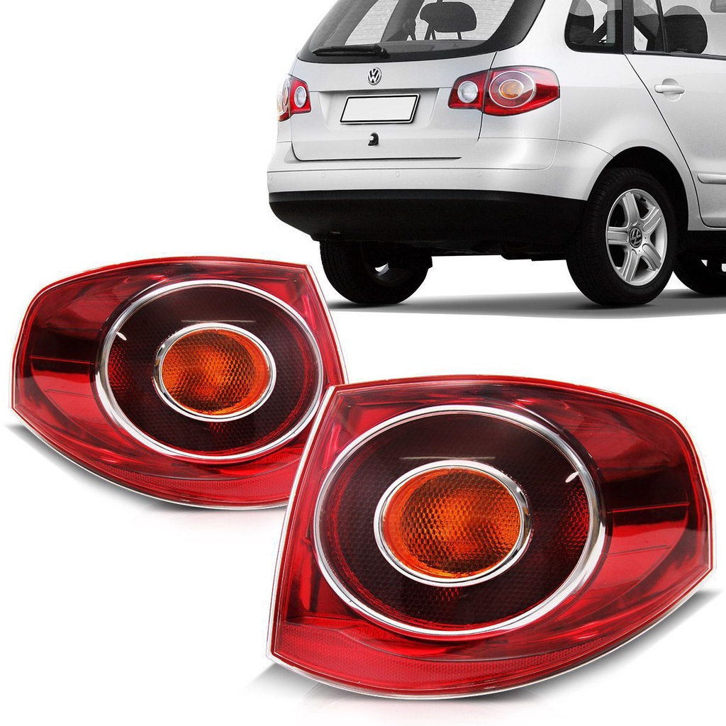 Lanterna Spacefox 2006 2007 2008 2009 Canto Carcaça Vermelha em Oferta na Shopee