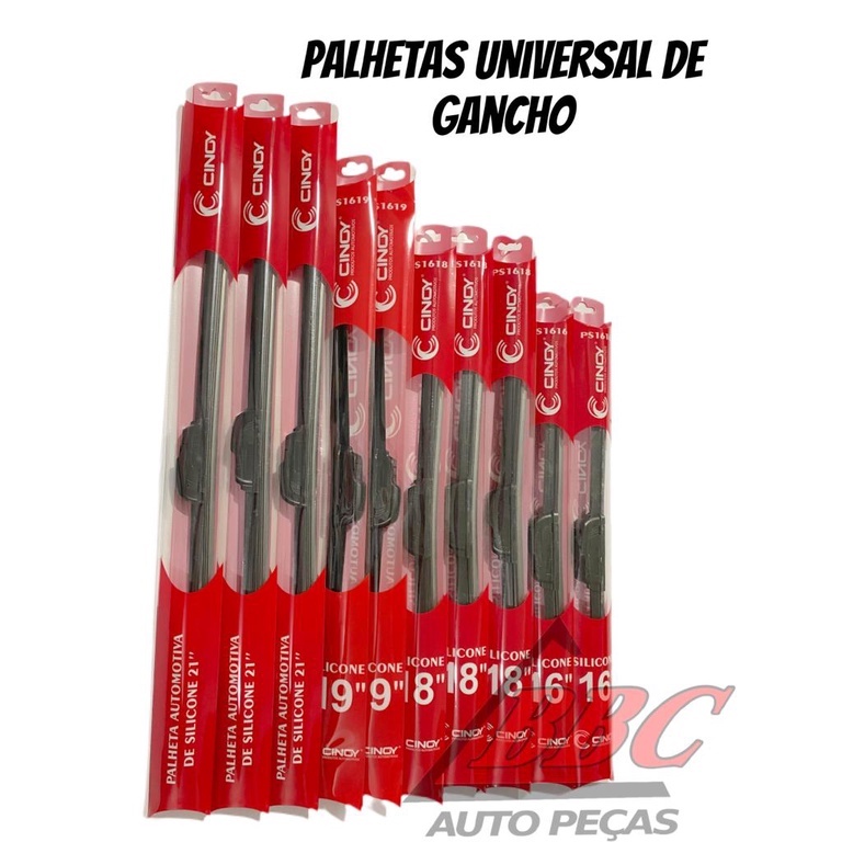Palhetas Universal Limpador de Parabrisa Para Carro Gancho Dianteiras em Oferta na Shopee