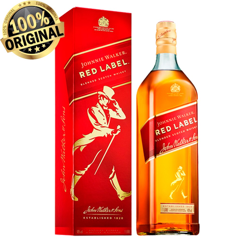 Whisky Red Label 1L Original Com Selo IPI e Nota Fiscal