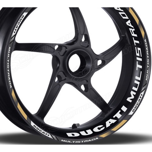 Friso + Adesivo Refletivo D7 Roda Moto Ducati Multistrada